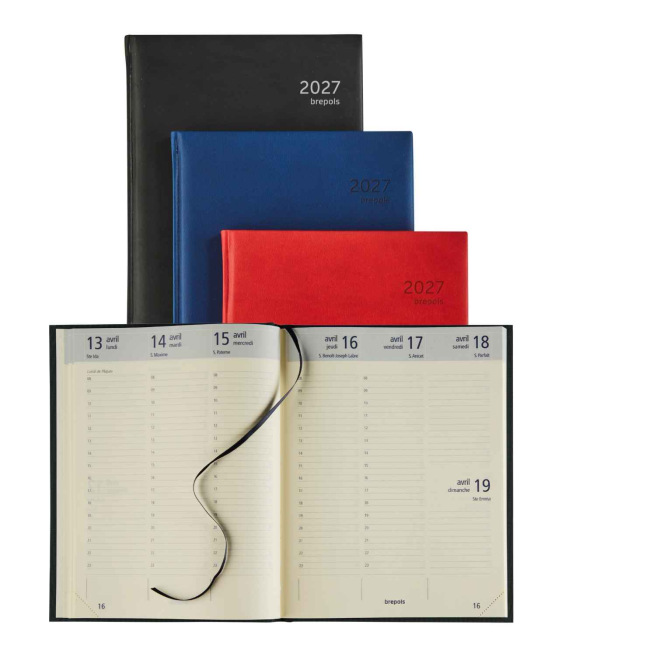 Brepols OPTIVISION LARGE FR-agenda - 17 x 22 cm - 1 week over 2 pagina's