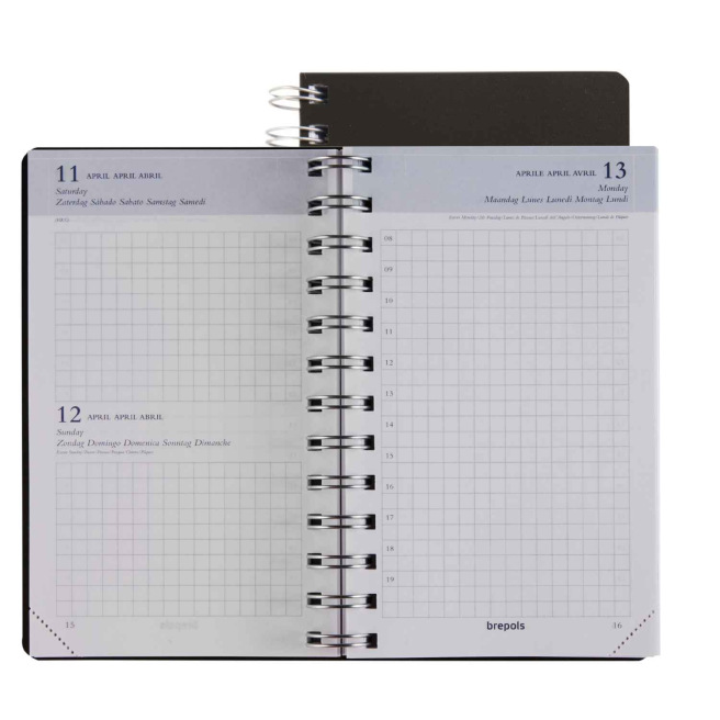 Agenda Brepols BUILDING - 10 x 16,5 cm - 1 jour par page