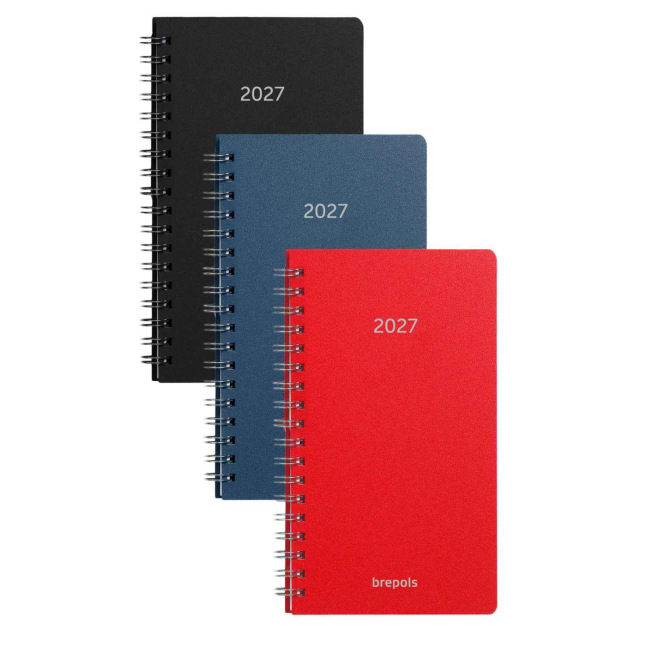 Agenda Brepols NOTAVISION - 9 x 16 cm - 1 semaine sur 2 pages + notes - couverture Dubletta