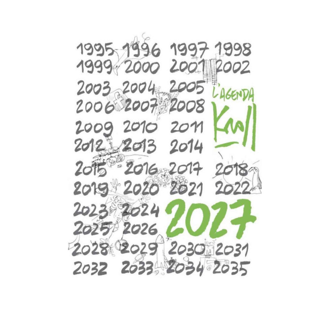 Agenda KROLL groot formaat - 19 x 24,5 cm - 1 week op 2 pagina's