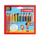 Crayons de couleur Stabilo WOODY 3 en 1