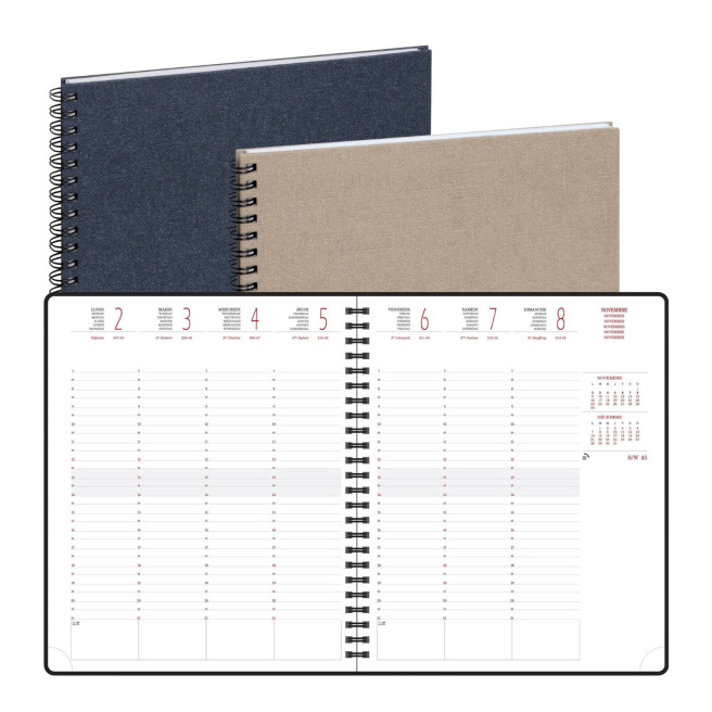 Agenda Exacompta EUROTIME 22W FOREVER - 18,5 x 22,5 cm - 1 semaine sur 2 pages