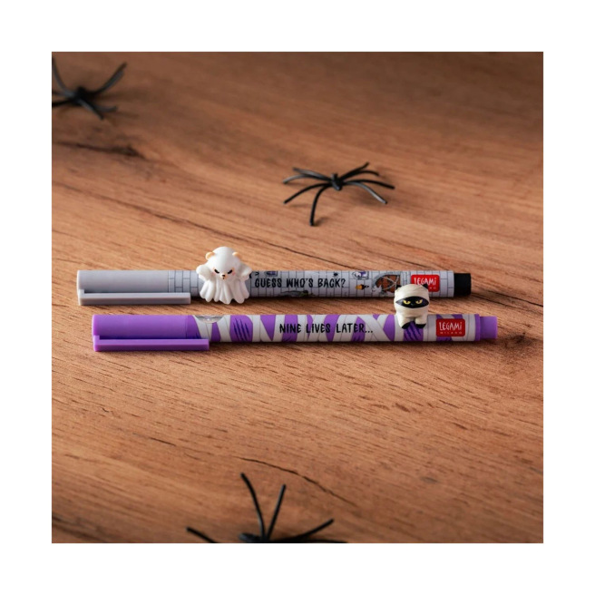 Set de 2 roller à encre gel Legami Lovely Friends HALLOWEEN SPOOKY PARTY