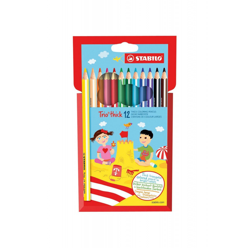 Crayons de couleur triangulaires Stabilo TRIO THICK