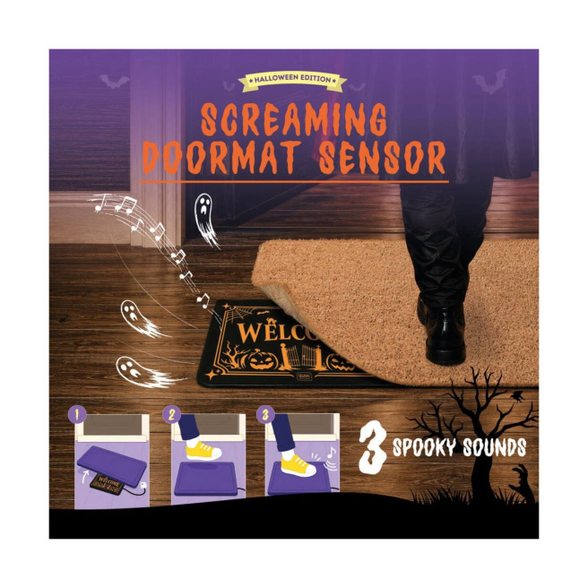Sous-paillasson avec sons LEGAMI Halloween Screaming Doormat