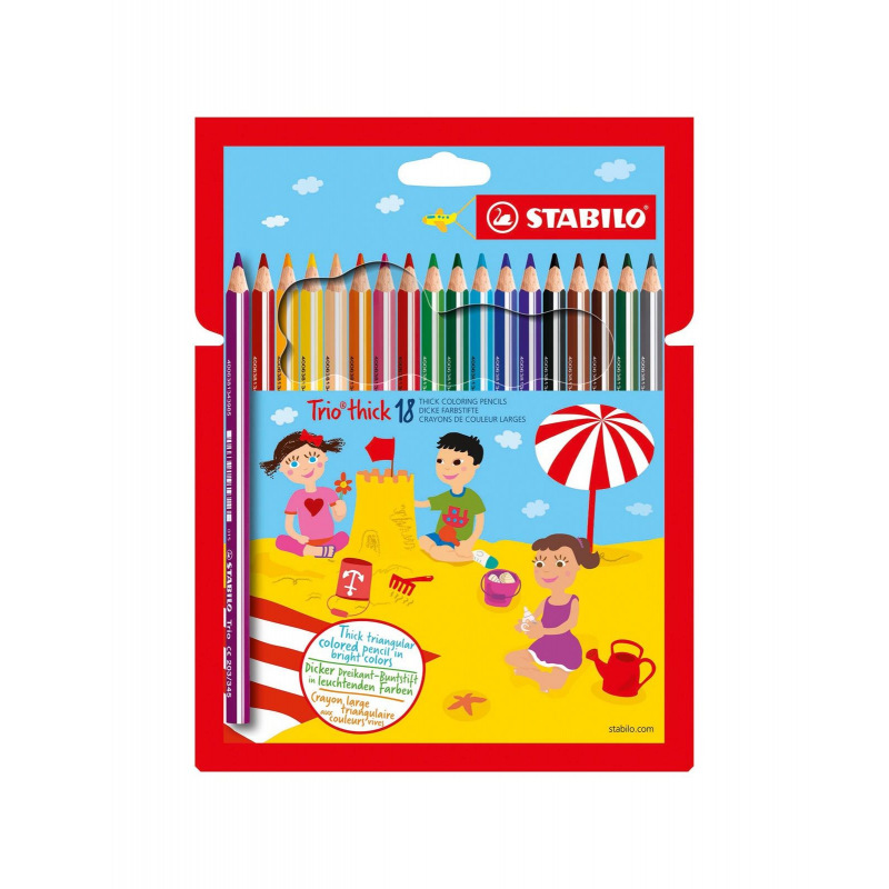 Crayons de couleur triangulaires Stabilo TRIO THICK