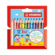 Crayons de couleur Stabilo TRIO THICK SHORT - étui de 12
