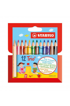 Crayons de couleur Stabilo TRIO THICK SHORT - étui de 12