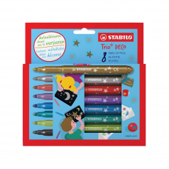 Stabilo TRIO DECO viltstift - doos van 8 Stabilo TRIO DECO viltstift - doos van 8