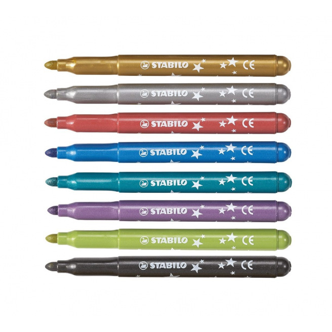 Stabilo TRIO DECO viltstift - doos van 8 Stabilo TRIO DECO viltstift - doos van 8