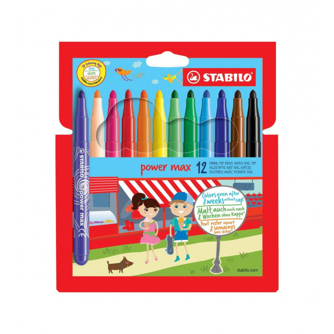 STABILO power feutre de coloriage - Schoolpack de 144 feutres - Coloris  assortis