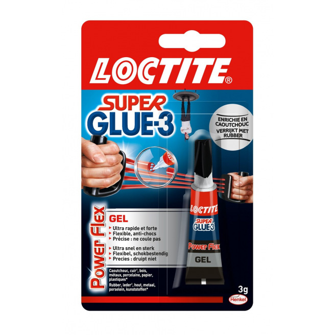 Colle instantanée gel LOCTITE Super Glue-3 POWER FLEX GEL