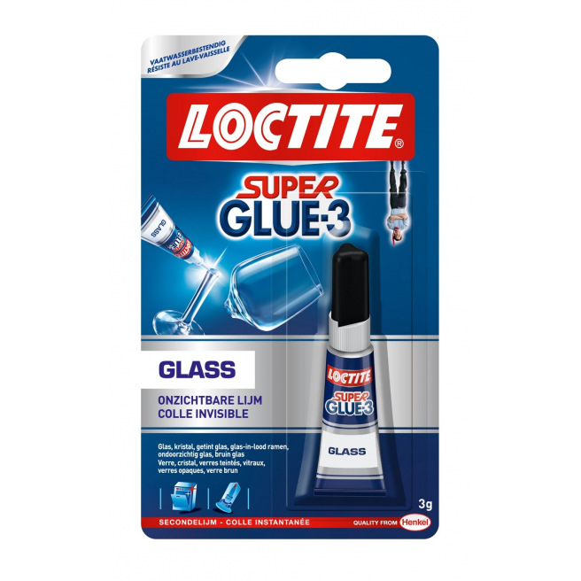 Colle instantanée liquide invisible LOCTITE Super Glue-3 GLASS
