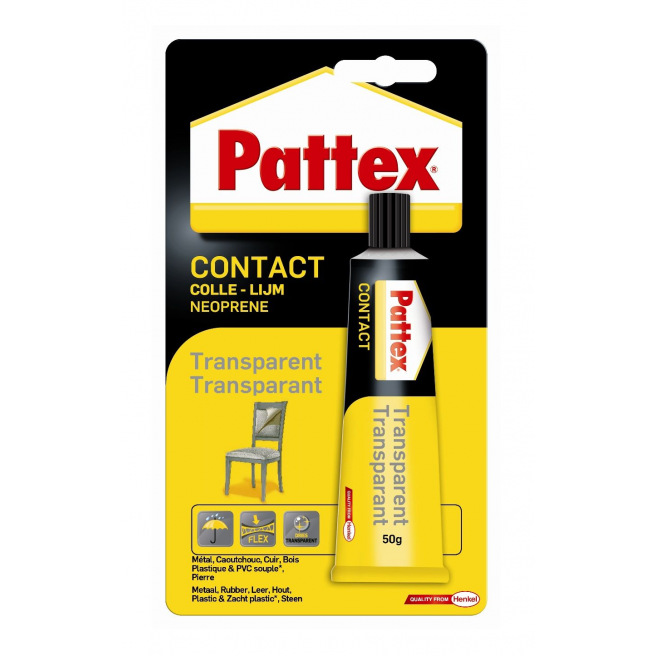 Vloeibare contactlijm PATTEX CONTACT TRANSPARENT