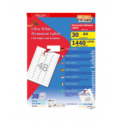 Etiquettes DECADRY - paquet de 30 feuilles A4