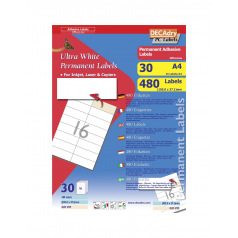 DECADRY etiketten - pakket van 30 A4-vellen
