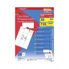 DECADRY etiketten - pakket van 30 A4-vellen