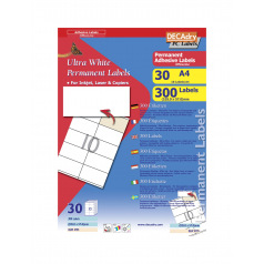 Etiquettes DECADRY - paquet de 30 feuilles A4