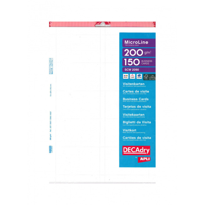 Cartes de visite DECADRY MicroLine Technology - 85 x 54 mm