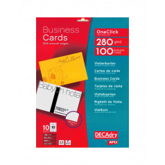 Cartes de visite DECADRY OneClick Technology - 85 x 54 mm - 280 g - 100 cartes Cartes de visite DECADRY OneClick Technology - 85 x 54 mm - 280 g - 100 cartes
