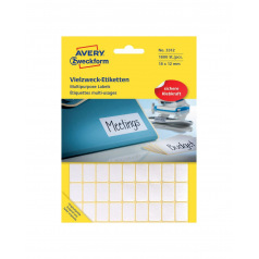 Witte AVERY ZWECKFORM etiketten voor handmatige inscriptie