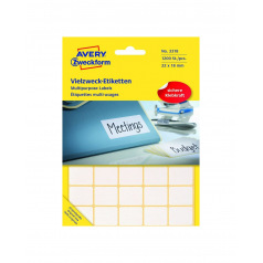 Witte AVERY ZWECKFORM etiketten voor handmatige inscriptie