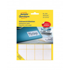 Witte AVERY ZWECKFORM etiketten voor handmatige inscriptie