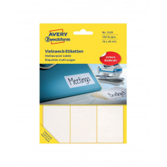Witte AVERY ZWECKFORM etiketten voor handmatige inscriptie