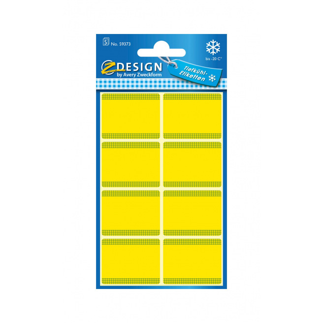 Gele diepvriesetiketten AVERY ZWECKFORM - 36 x 28 mm (8 etik.)