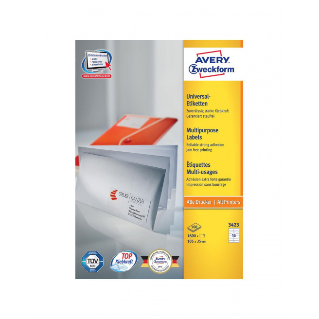 Etiquettes blanches AVERY ZWECKFORM Etiquettes blanches AVERY ZWECKFORM