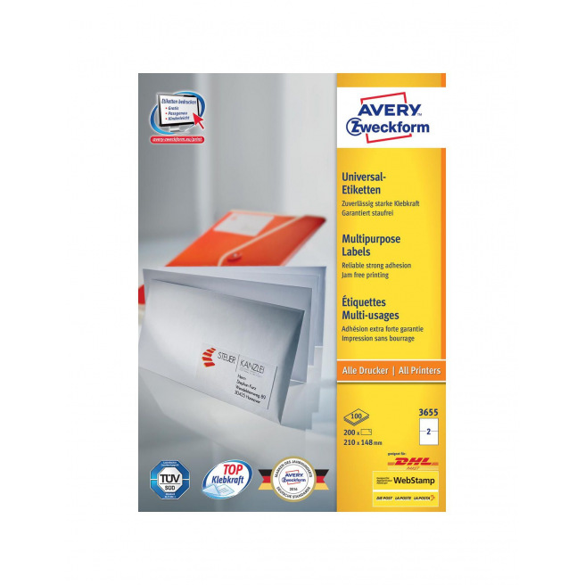 Etiquettes blanches AVERY ZWECKFORM Etiquettes blanches AVERY ZWECKFORM