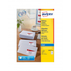 Etiquettes blanches AVERY pour imprimantes jet d'encre