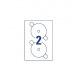 AVERY witte etiketten voor CD/DVD L7676-25 - pakket van 25 A4-bladen