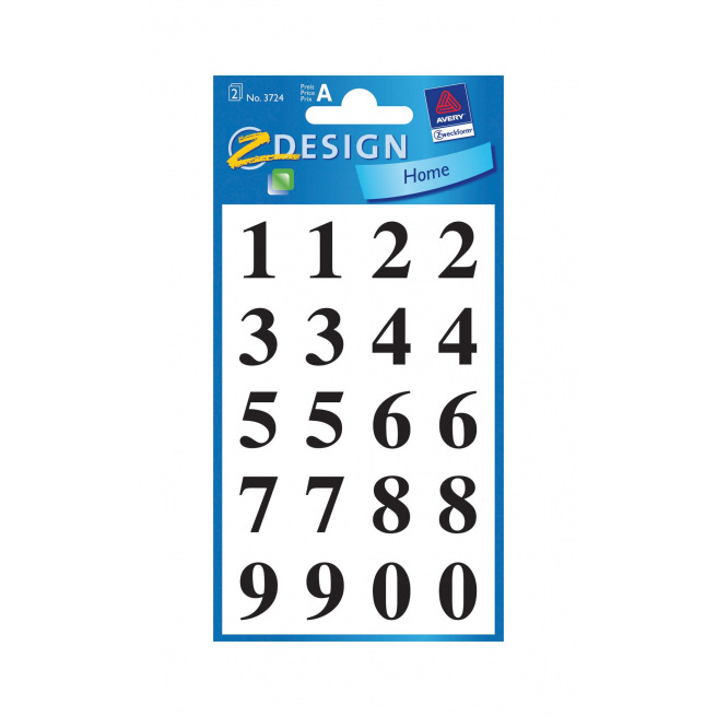 Chiffres autocollants AVERY ZWECKFORM Chiffres autocollants AVERY ZWECKFORM