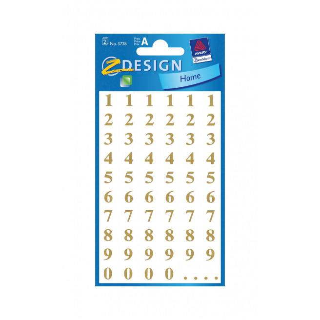 Chiffres autocollants AVERY ZWECKFORM Chiffres autocollants AVERY ZWECKFORM