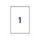 AVERY transparante etiketten voor laserdrukkers - 210 x 297 mm - 1 etiket/A4 vel - pakket van 25 A4 vellen