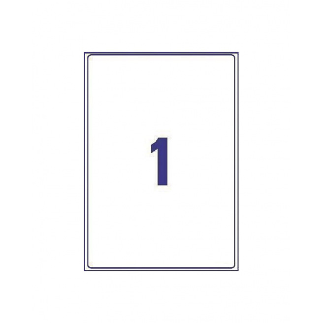 AVERY transparante etiketten voor laserdrukkers - 210 x 297 mm - 1 etiket/A4 vel - pakket van 25 A4 vellen AVERY transparante etiketten voor laserdrukkers - 210 x 297 mm - 1 etiket/A4 vel - pakket van 25 A4 vellen