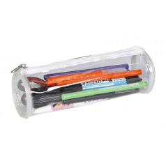 Trousse en plastique ronde TRANSPARENTE Trousse en plastique ronde TRANSPARENTE