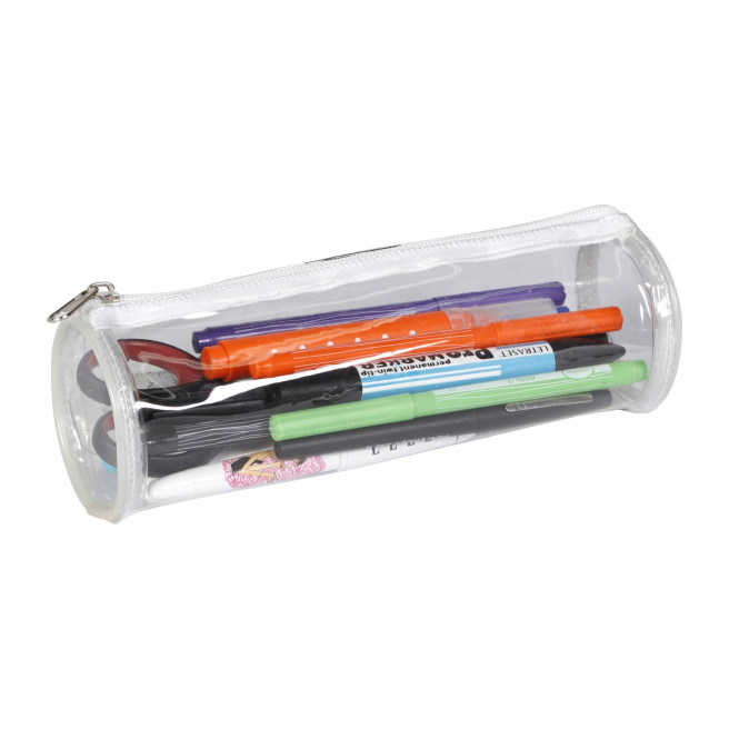 Trousse en plastique transparente ronde