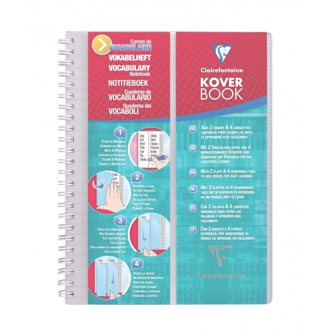 Carnet de vocabulaire CLAIREFONTAINE KOVER BOOK A5