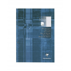 Bloc de cours CLAIREFONTAINE perforation 2 trous - A4 Bloc de cours CLAIREFONTAINE perforation 2 trous - A4