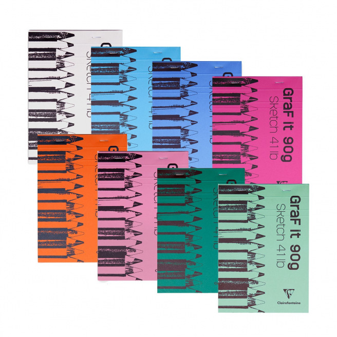 CLAIREFONTAINE GRAF'IT geniete schetsblok - 90 g CLAIREFONTAINE GRAF'IT geniete schetsblok - 90 g