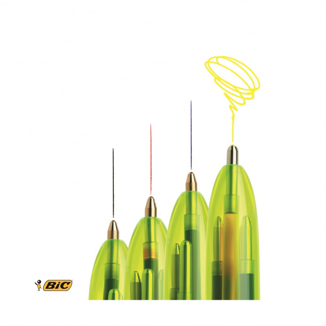 BIC 4 KLEUREN FLUO balpen BIC 4 KLEUREN FLUO balpen